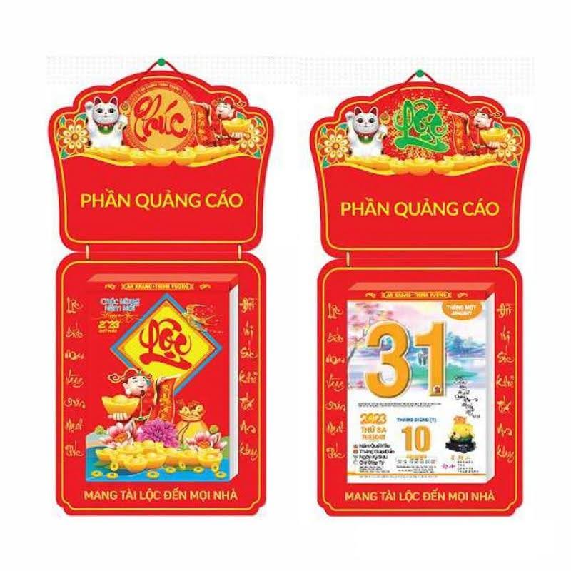 In lịch tết dạng bloc