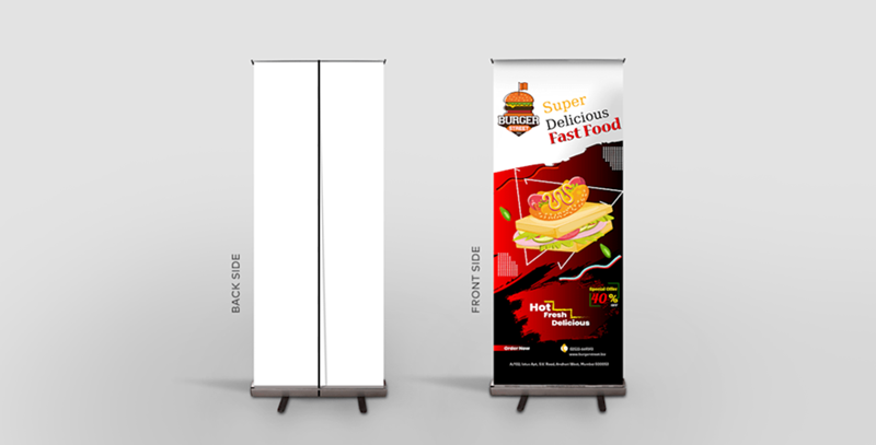 Công ty in standee Quận 10 thường áp dụng thiết kế tối giản ấn tượng