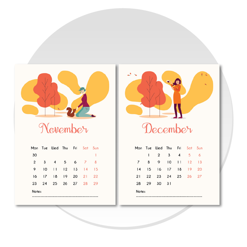 In lịch tết theo yêu cầu với thiết kế độc đáo