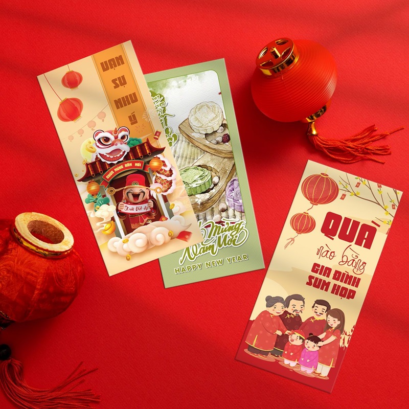 Bao lì xì thiết kế mới lạ, mang đến làn gió tươi mát cho ngày Tết.