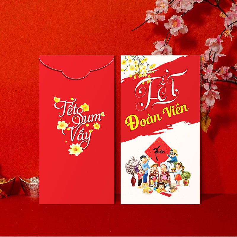 Những họa tiết trên bao lì xì thể hiện phong tục tập quán của từng vùng miền