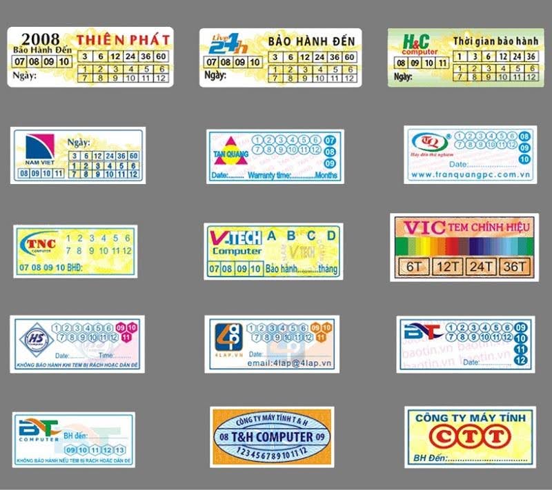 In tem nhãn Gò Vấp đa dạng các loại