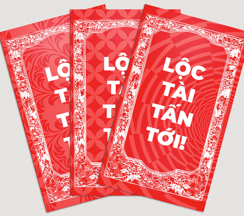 Các họa tiết dân gian là lựa chọn rất đáng thử khi in bao lì xì.