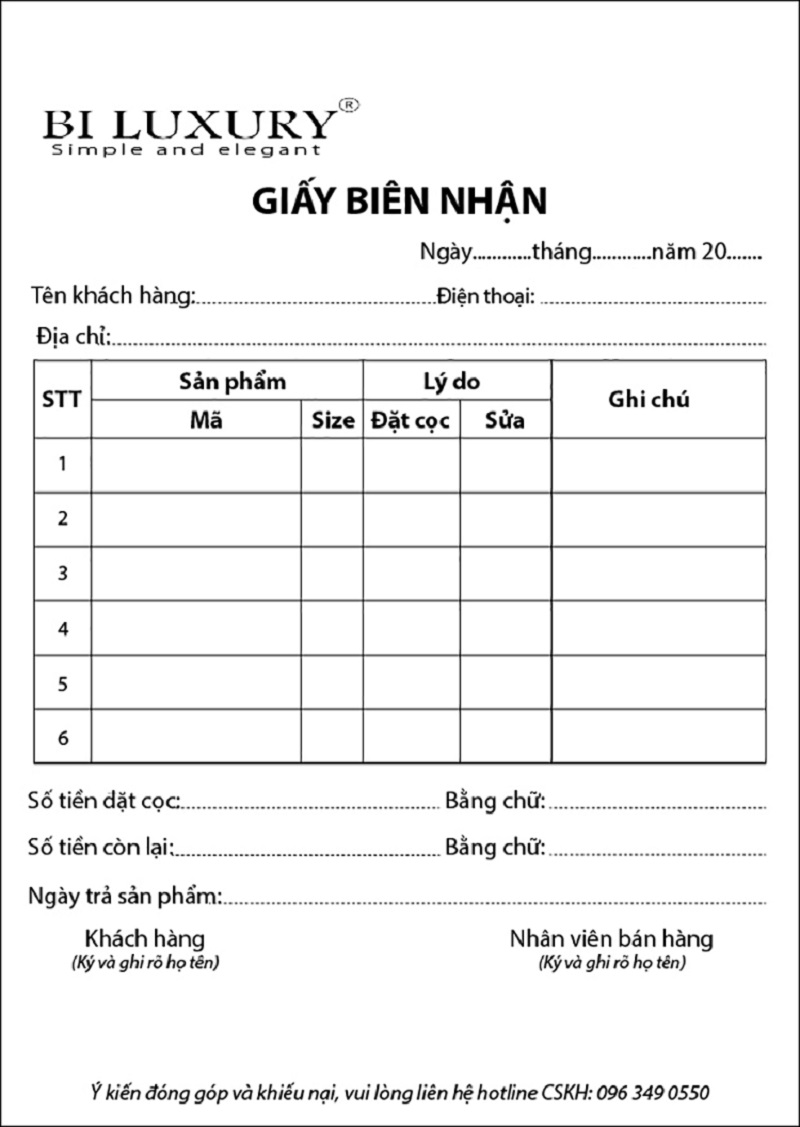 In Biên Nhận Giao Hàng Giá Rẻ, Lấy Liền Tại TP.HCM - In Nhanh Nhanh