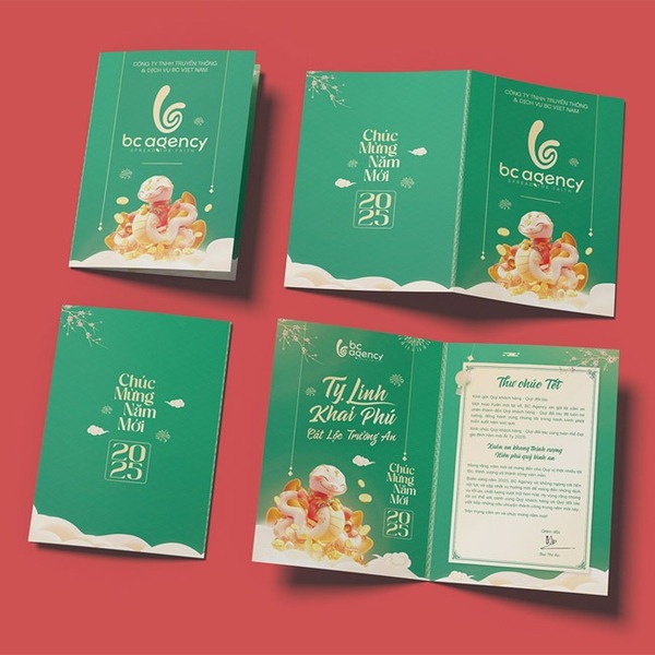 Mẫu thiệp Tết dành cho doanh nghiệp