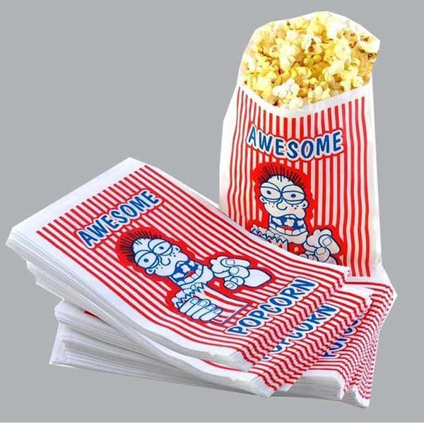 Mẫu túi đựng bắp rang bơ in hình ngộ nghĩnh