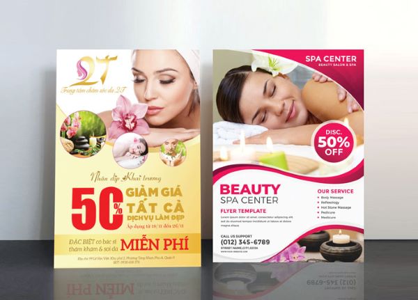 Tờ rơi spa là một phương tiện quảng cáo in ấn phổ biến hiện nay