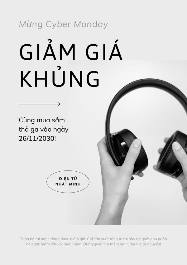 Mẫu tờ rơi khuyến mãi đơn giản nhưng không kém phần sang trọng