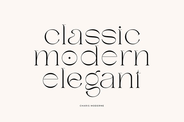 Charis Moderne với nét chữ đơn giản, phóng khoáng, giúp truyền tải thông điệp hiệu quả