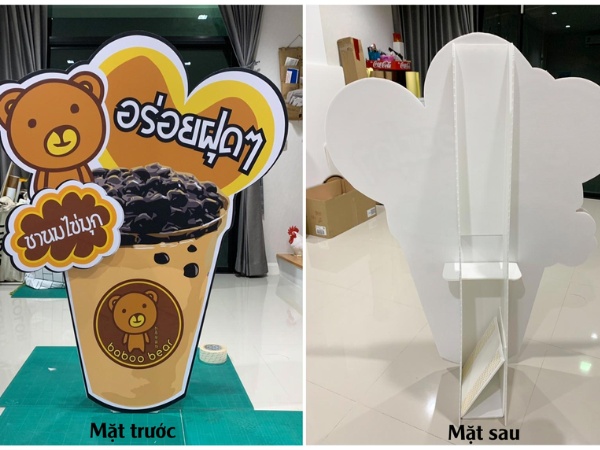 Mẫu Standee Die Cut cho các quán trà sữa