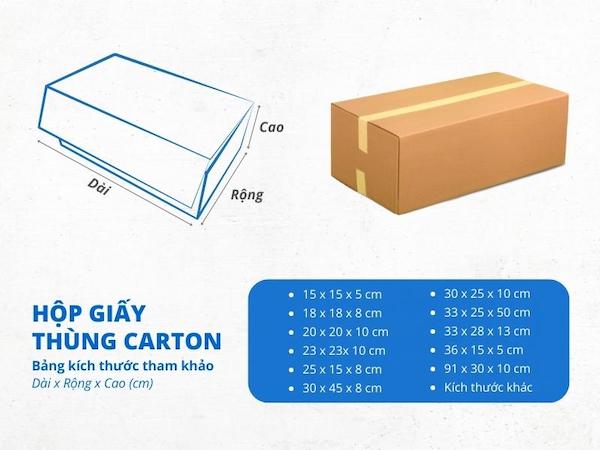 Hộp giấy carton chữ nhật