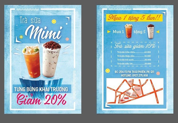 Nhu cầu sử dụng tờ rơi trà sữa hiện nay