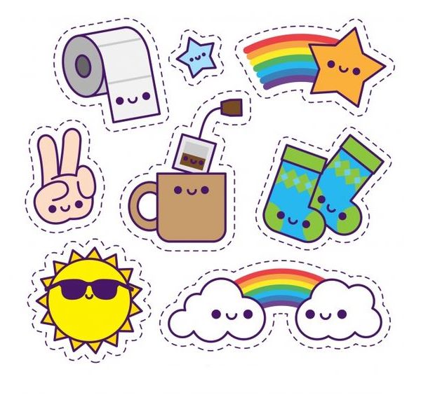 Mẫu 3 sticker cute