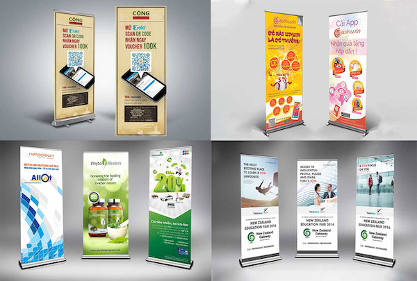 Thiết kế standee ấn tượng giúp nâng cao hình ảnh thương hiệu và thu hút khách hàng