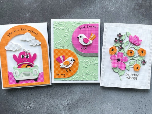 Mẫu thiệp Die Cut với nhiều họa tiết