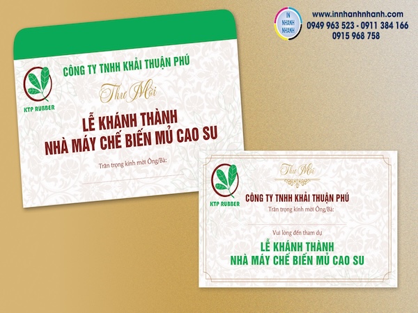 Phong bì in màu theo bộ nhận diện thương hiệu, tạo sự đồng bộ chuyên nghiệp
