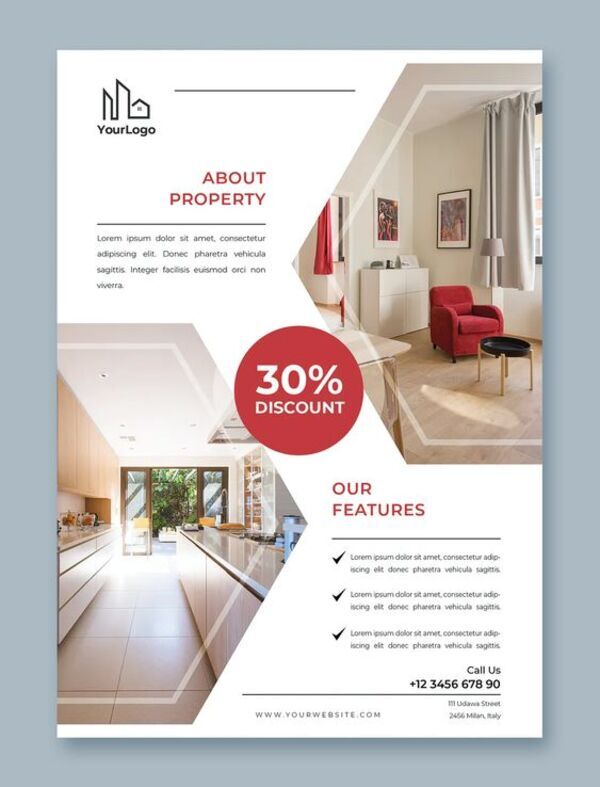 Mẫu tờ rơi bất động sản mua bán căn hộ trung cấp