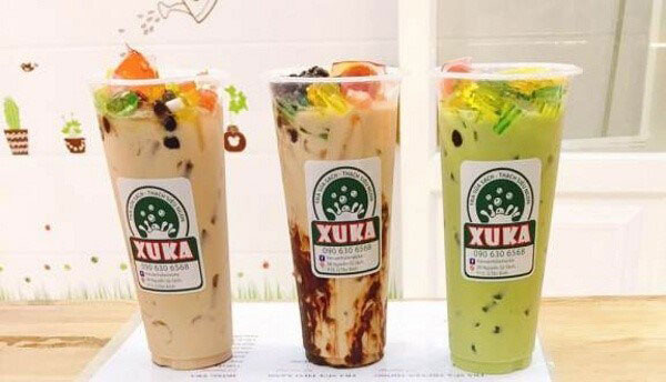 Mẫu logo dán trà sữa 1