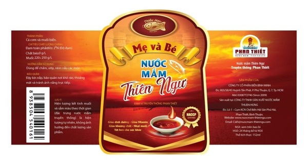 Mẫu tem dán nước mắm sang trọng, nổi bật và ấn tượng