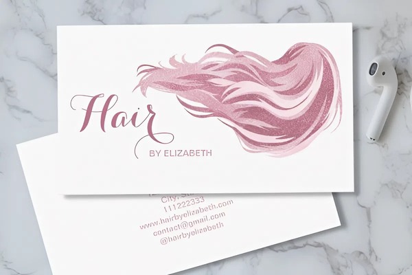 Mẫu name card salon tóc thiết kế hiện đại, thanh lịch