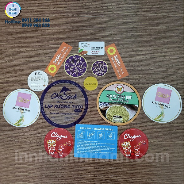 Chất liệu in tem nhãn đa dạng