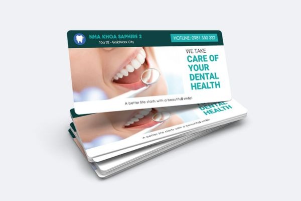 Mẫu voucher nha khoa thiết kế đẹp, chuyên nghiệp, thể hiện uy tín phòng khám