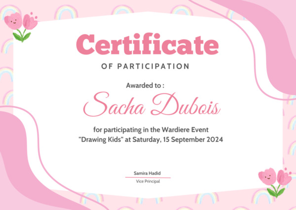 Mẫu certificate cho trẻ dễ thương, tạo sự thích thú