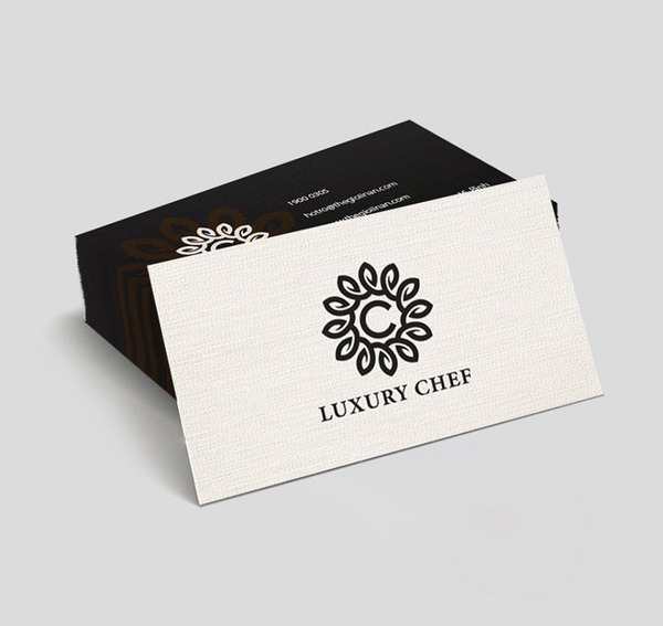 Card visit nền trắng chữ đen tinh tế