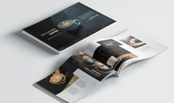 Catalogue sản phẩm cà phê thiết kế tối giản nhưng vẫn thể hiện phong cách