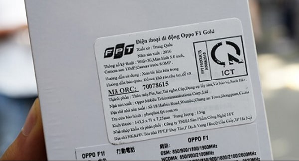 Các thông tin trên tem nhãn phụ