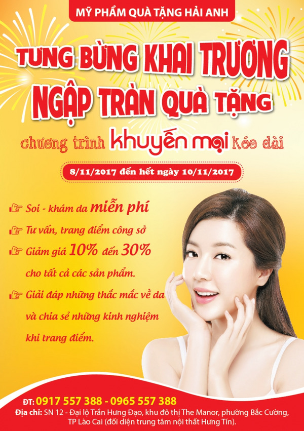 Mẫu tờ rơi khuyến mãi nhân ngày khai trương spa
