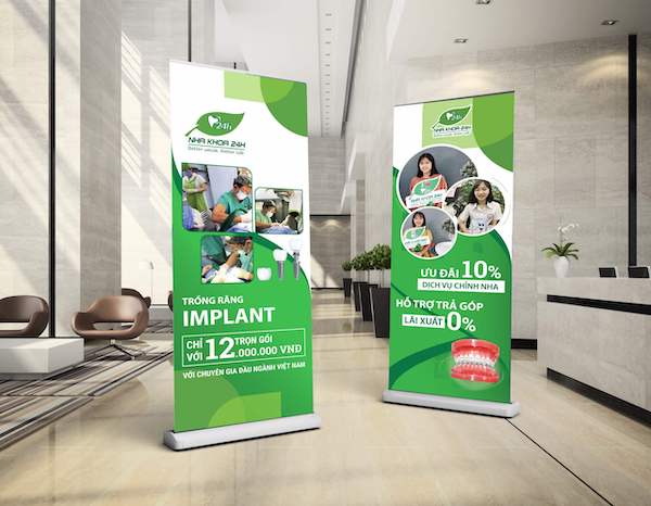 Giải pháp in standee cuốn tiện lợi, gọn nhẹ nhưng hiệu quả cao trong trưng bày