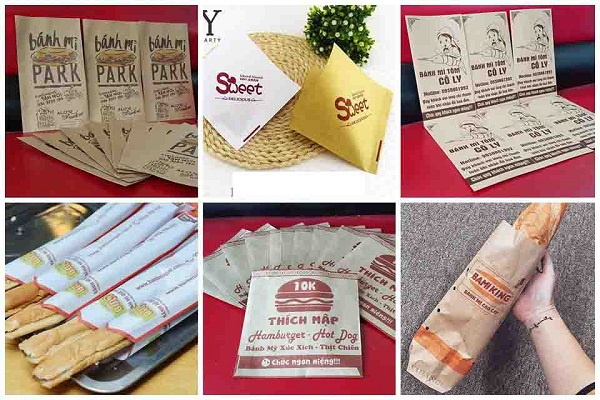 Các mẫu túi giấy đựng bánh mì