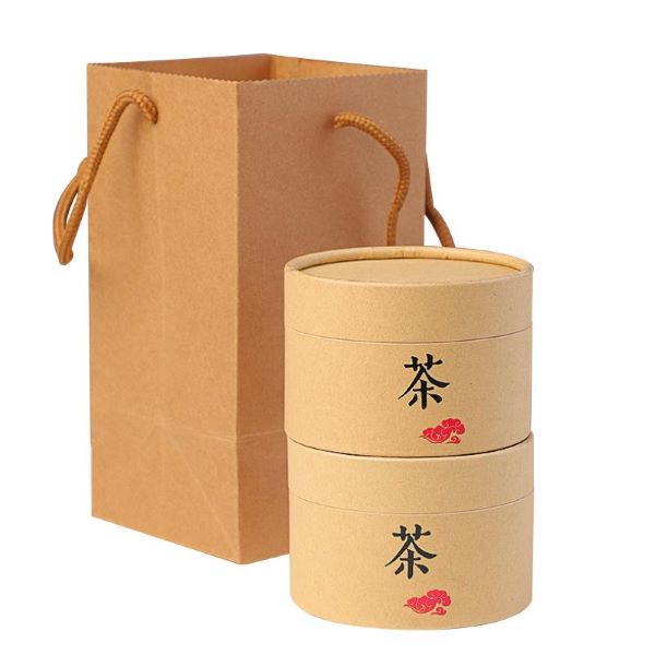 Mẫu hộp giấy tròn đựng trà