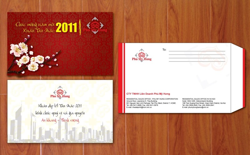 Mẫu phong bì đỏ rực, tượng trưng cho khởi đầu thuận lợi, hạnh phúc và thành công