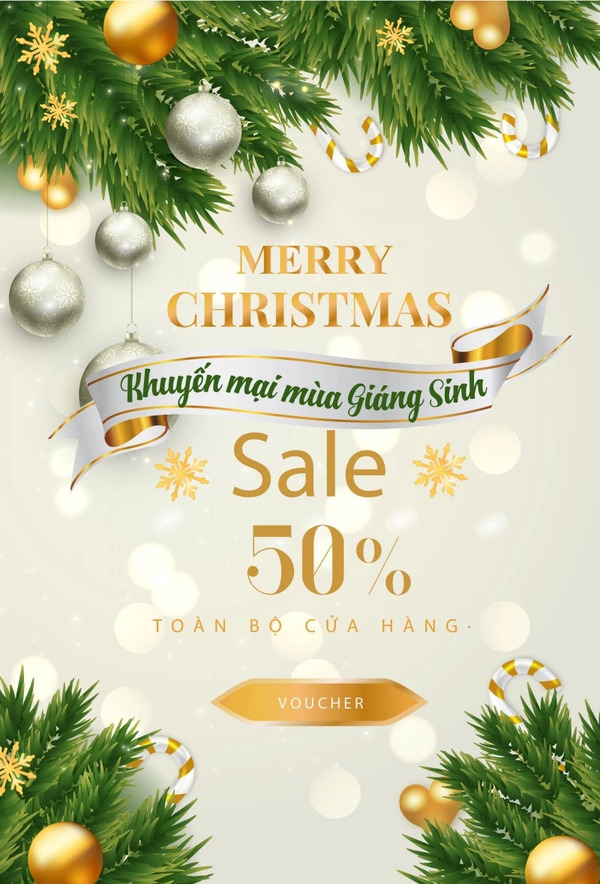 Mẫu tờ rơi khuyến mãi về chủ đề giáng sinh