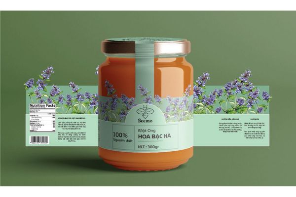 Mẫu tem nhãn mật ong đẹp với thiết kế ấn tượng