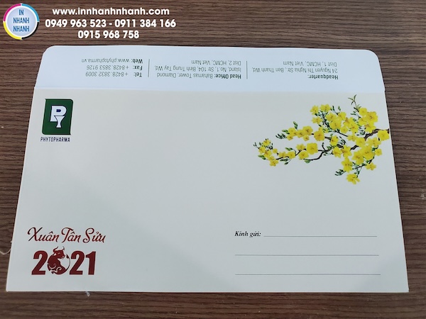 Mỗi phong bì cần được trình bày đầy đủ các thông tin quan trọng