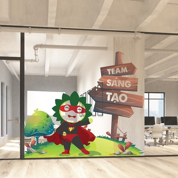 Decal dán kính thiết kế đầy sáng tạo