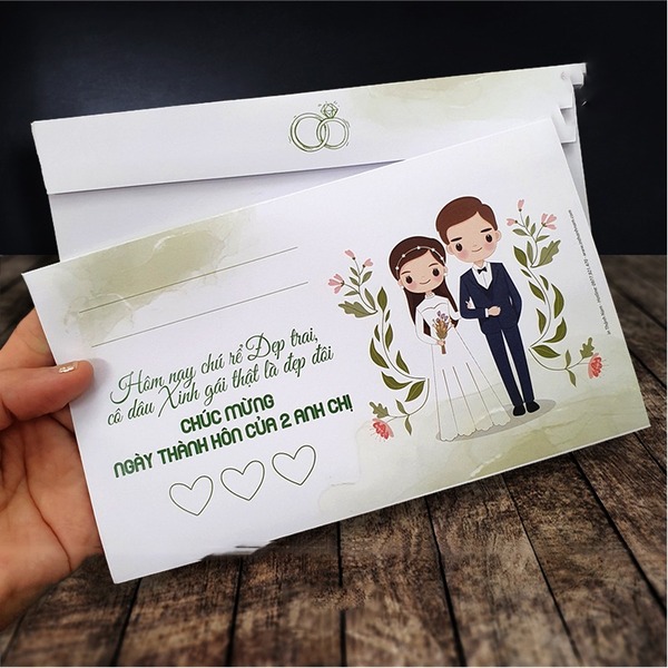 Phong bì đám cưới phải phù hợp với không khí của sự kiện