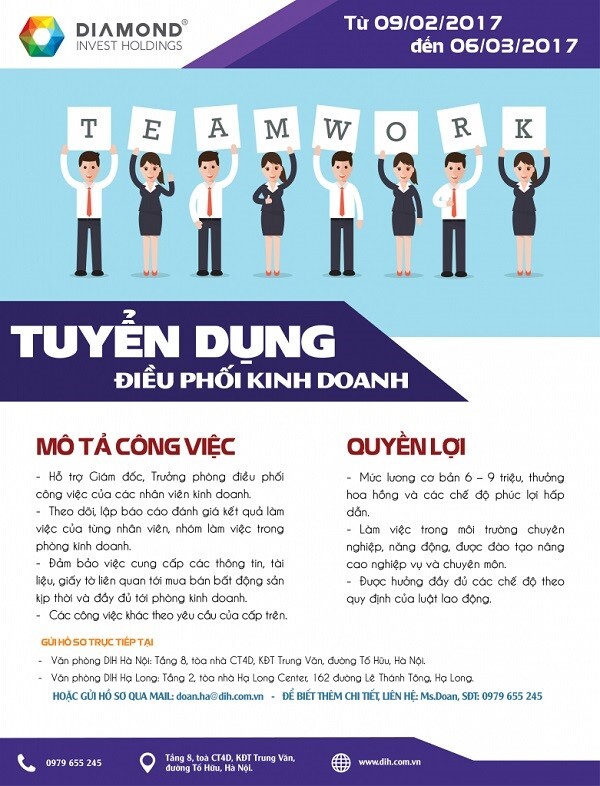 Mẫu tờ rơi tuyển dụng dụng nhân viên kinh doanh đầy đủ thông tin