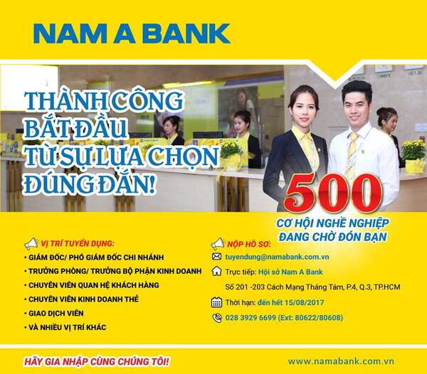 Mẫu tờ rơi tuyển dụng ngân hàng chuyên nghiệp