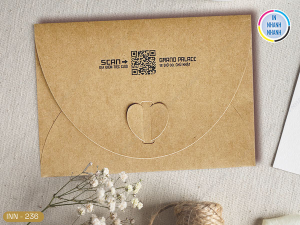 Thiệp cưới handmade chất liệu canvas thân thiện với môi trường