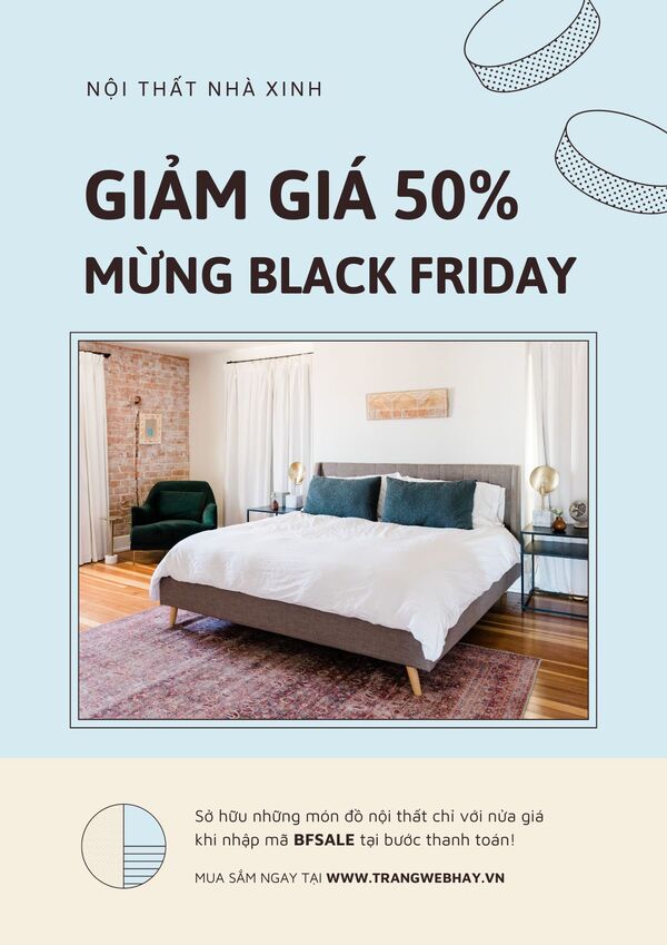 Mẫu tờ rơi khuyến mãi về nội thất với bố cục thiết kế hài hòa