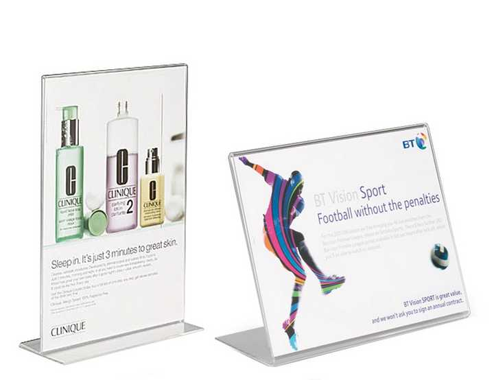 Standee mica được sử dụng nhiều các ngành tiêu dùng, quảng cáo