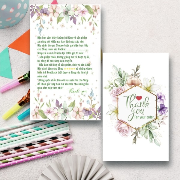 Thiệp cảm ơn khách hàng