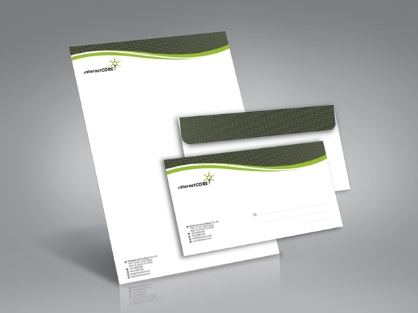 Giấy tiêu đề kèm phong bì chứa giấy tiêu đề