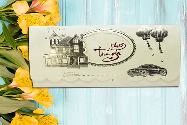 Giấy mời tân gia nhà mới đơn giản