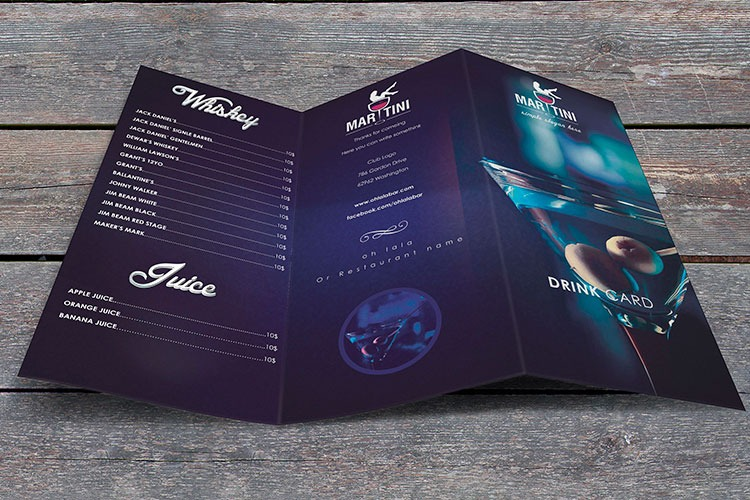 Menu spa giấy bồi