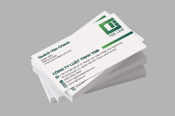 Thiết kế card visit ngành luật tối giản, gam màu trung tính